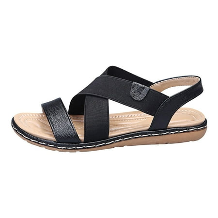

Wandatree Womens Sandals Platform Beach Sandals Women s Slip-on Elastic Sandals