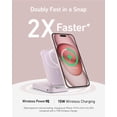 thumbnail image 2 of Anker MagGo Power Bank, Qi2 Certified 15W Ultra-Fast MagSafe-Compatible Portable Charger, 6,600mAh Battery Pack with Adjustable and Foldable Stand, 2 of 6