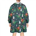thumbnail image 2 of Wearable Oversized Blanket,Green Christmas Dinosaur and Snowman Pattern Wearable Blanket Hoodie for Adults,Cozy Hooded Blankets with Super Pockets,Super Warm Fuzzy Pullover for Women & Men, 2 of 6