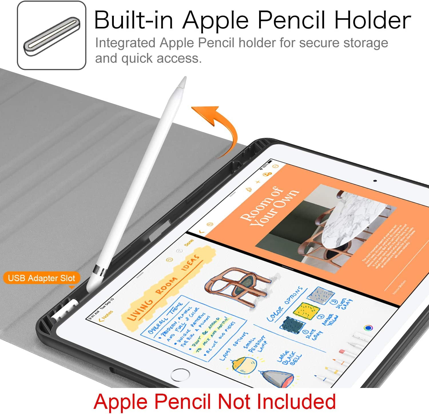 Fintie Keyboard Case for iPad 9th/8th/7th Generation (2021/2020/2019) 10.2 Inch, Detachable Keyboard and Soft TPU Stand Cover with Built-in Pencil Holder