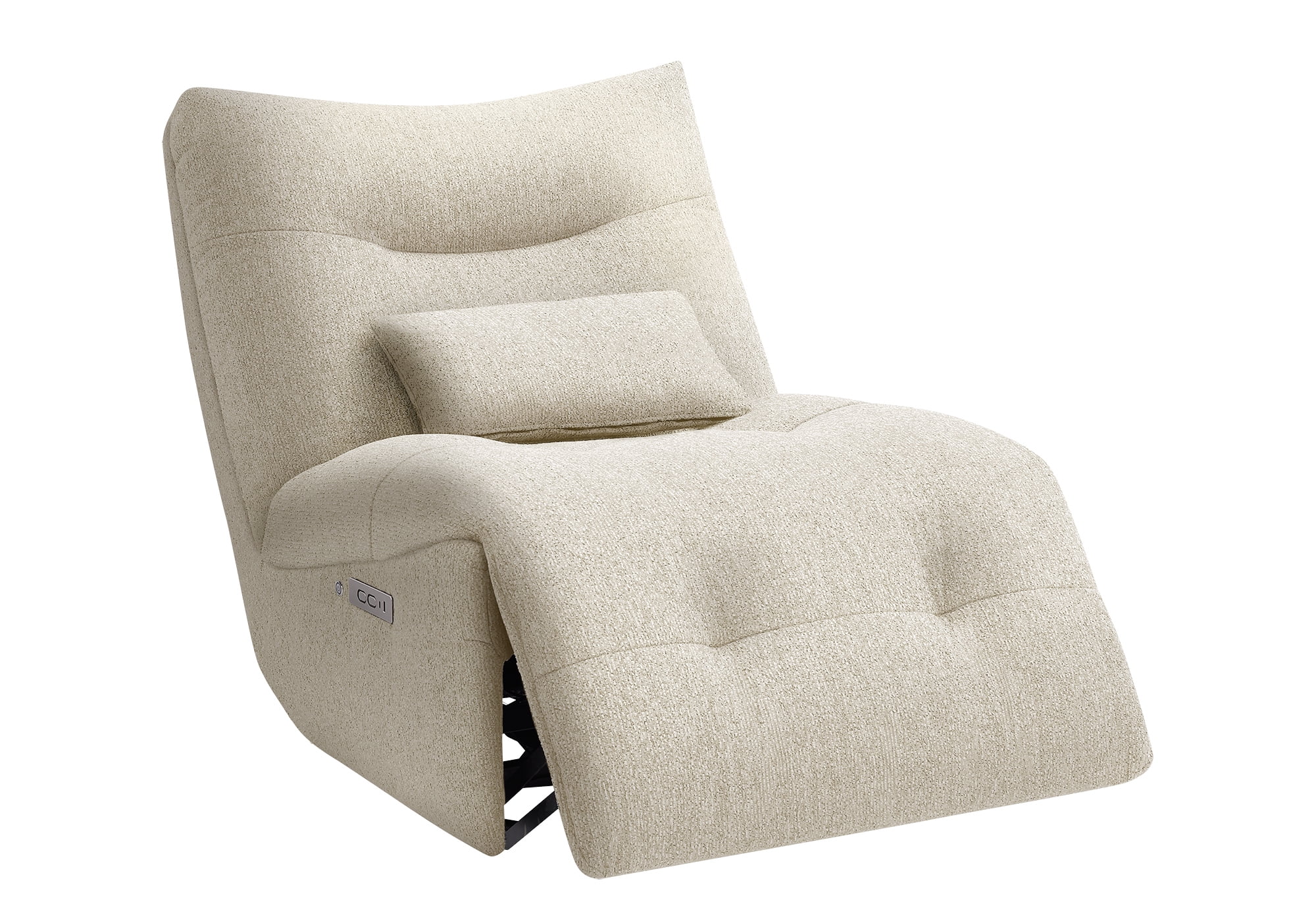 Monarch Specialties - I 8187 Reclining Chair, 35" Wide, Swivel, Glider, Upholstered, Beige Fabric