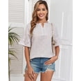thumbnail image 2 of Blusa Altelime de algodón para mujer, manga corta, talla XL, 2 of 2