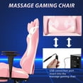 thumbnail image 7 of PayLessHere Racing Gaming Chair Office, PU Leather Lumbar Support, Massage Office Chair , Pink, 7 of 7