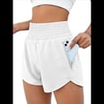 thumbnail image 3 of Pantalones Cortos Deportivos de Cintura Alta para Mujer, con Bolsillos, Elásticos, para Gimnasio. M, 3 of 8