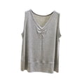 thumbnail image 2 of Bixock Womens Tank Tops Sleeveless Blouse Solid Color V Neck Loose Casual Shirt Daily Fashion Basic Top, 2 of 6