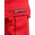 thumbnail image 4 of g-style usa men's solid fleece heavyweight cargo shorts fs76 - red - small, 4 of 7