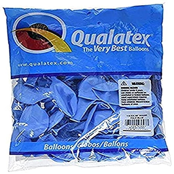 Globos de látex Qualatex Pastel Blue 9 (100 unidades)