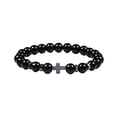 thumbnail image 2 of Guardoinrt Fashionable And Comfortable Beaded Bracelets. Easy Matching For Any Style Exquisite Appearance Stone Beads Bracelets glossy black 1Set, 2 of 6