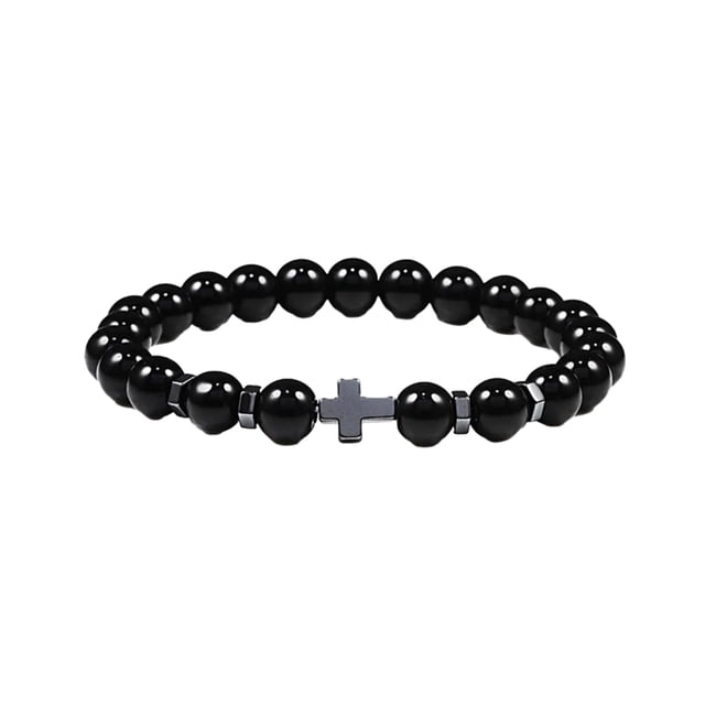 Xingzhi Easy Matching Stylish Beaded Bracelets For Effortless Fashion Exquisite glossy black 1Set