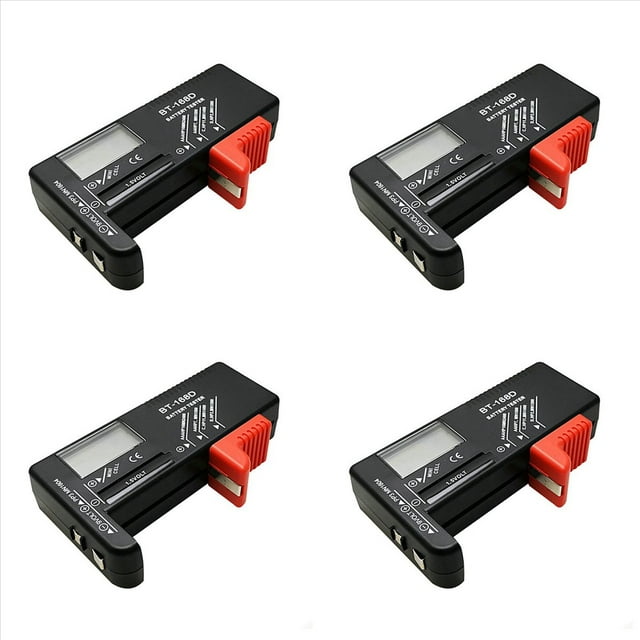 4X Probador de BateríA BT-168D Probador de BateríA Digital Probador de Capacidad de BateríA Probador BT168D para BateríA AA/AAA/C/D/9V/1.5V