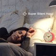 thumbnail image 4 of Réveil style Rétro pour Étudiants, Horloge de Chevet avec Poignée, Lumière Silencieuse, Réveil avec Fonction snooze, 4 of 4