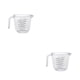 thumbnail image 2 of Billuyoard 3 Tallas Medición Jarra Plástico Transparente Cocina Hornear Juego Harina Azúcar Transparente 150ml 2piezas, 2 of 6