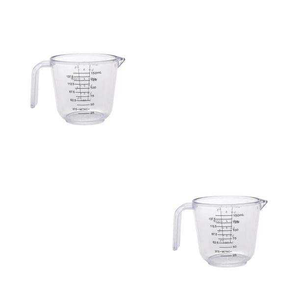 Jarra medidora de Plástico Cateissary Transparente 150ml 2piezas