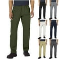 thumbnail image 4 of FAWUUDO Men's Vent Stretch Pants, Quick Dry Lightweight Casual Cargo Pants Water Straight-Fit Work Pants Dark Gray, 4 of 4