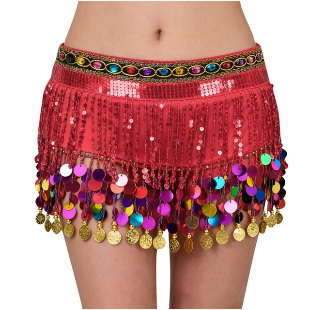 Bufanda de cintura con borlas encriptadas para danza del vientre para mujer, accesorios para la cintura, bufanda para la cadera, blusa para mujer