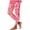 #0429-Watermelon Red, variant on Womens Pants High Waist Cocktail Glass Striped Print Full Length Plain Detail Relaxed Fit Pants Beach Resort Four Way Stretch Flow Pants for Women Gift