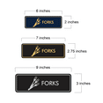 thumbnail image 5 of Signs ByLITA Standard Forks Door or Wall Sign Easy Installation | Durable Construction | Kitchen Essentials | Hygiene | AirBnB Signs Sign (Brushed Silver) - Small, 5 of 7