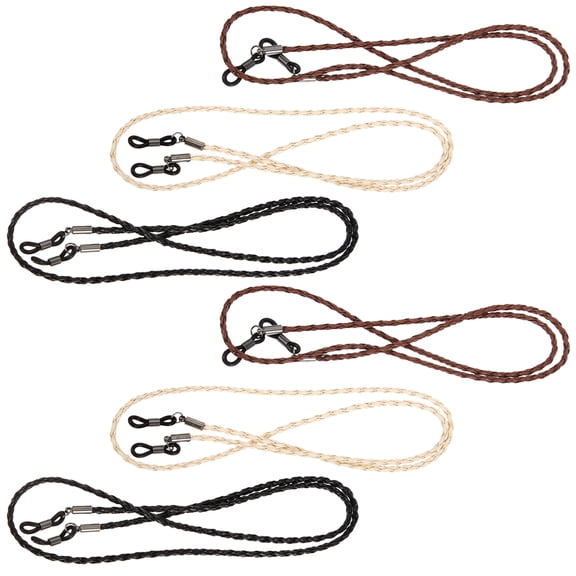 Milisten Universal Glasses Straps Eyeglasses Lanyards Leather 6Pcs 27.51X0.08X0.08in