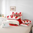 thumbnail image 6 of Manfei Rustic Christmas Flower 7pcs Bedding Comforter Set,Retro Bowtie Ribbon Queen Bedding Sets,Happy New Year Queen Sheet Sets For Girls Teens,Ultra Soft Home Decor Reversible, 6 of 8