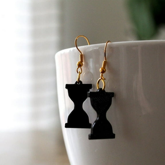 Clever Contraption Hourglass Dangle Earrings – Handmade Jewelry for Teens and Adults