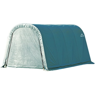 ShelterCoat 8 x 16 ft. Wind and Snow Rated Garage Round Green STD