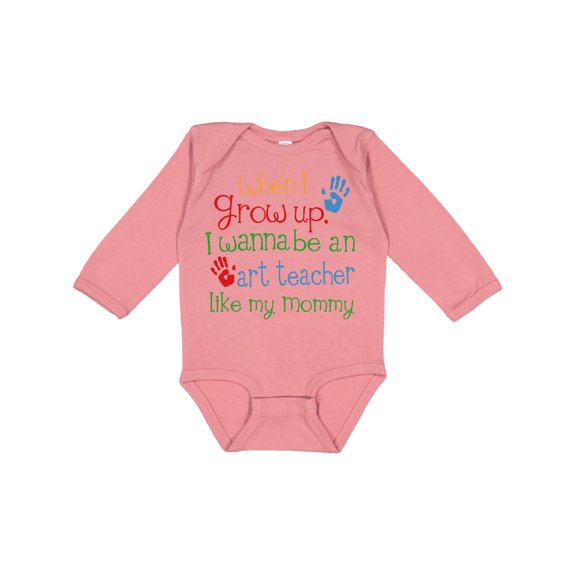 Inktastic Art Teacher Like Mommy Boys or Girls Long Sleeve Baby Bodysuit