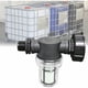 thumbnail image 1 of Conexión de grifo tanque de 1000 L, junta de manguera de jardín para colectores de agua de lluvia con función de filtro, adaptador de tanque de agua IBC S60x6 (rosca externa de 3/4''), 1 of 5