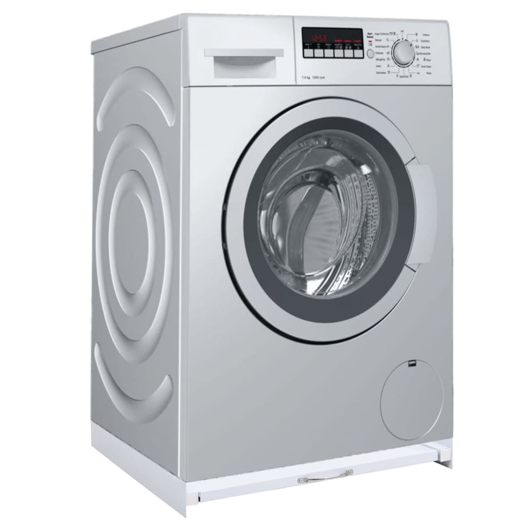 vidaXL Double Washing and Drying Machine Pedestal with Drawers White