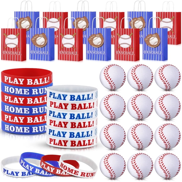 Juego de 36 piezas para fiestas de béisbol MTLEE con bolsas y pulseras