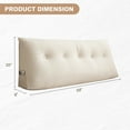 thumbnail image 7 of Lovote Triangular Headboard Pillow with Side Pockets, Chenille Fabric, Bed Rest Reading Pillow, Removable & Washable Cover, Daybed Wedge Pillow for Queen Beds, 7 of 7