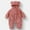 Pink, variant on NAISIBABY Baby Winter Fleece Jumpsuit, Full Zip-Up Soft Hooded Thicken Warm Newborn Home One-Piece Romper Pink 3Months