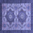 thumbnail image 1 of Ahgly Company Indoor Square Abstract Blue Modern Area Rugs, 5' Square, 1 of 4