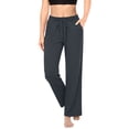 thumbnail image 5 of SuTry Womens Straight Leg Jogger Pants Drawstring Elastic Waist Side Pockets Stretch Knit Fabric Yoga Workout Daily Casual Wear Trousers, 5 of 9