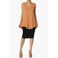 thumbnail image 6 of Women's S~3X Essentials Luxe Jersey Tunic V-Neck Relaxed Fit Sleeveless Top, 6 of 7