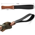 thumbnail image 2 of ABPETE Leather Paddle with Anti-Slip Wooden Handle, Riding Crop for Horses, 19'' Equestrianism Crops, 2 of 13