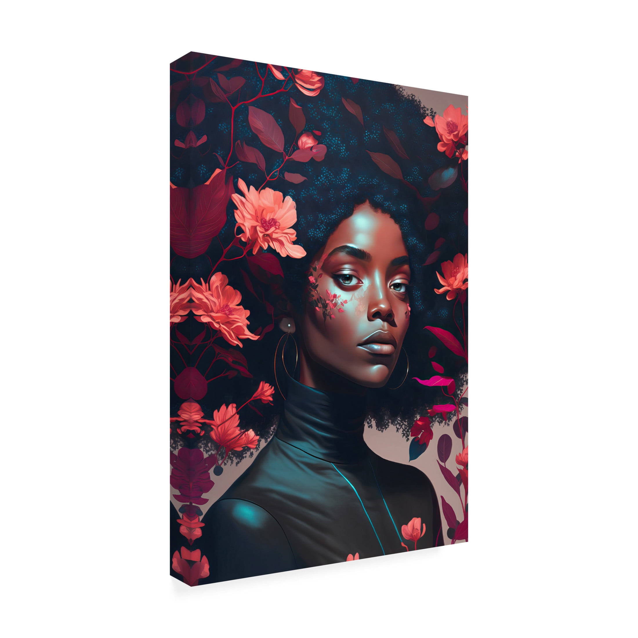 Canvas Wall Art - Treechild 'Goddess Of The Flowers' Wall Art for Living Room, Bedroom, or Office D?cor by Trademark Fine Art - 30 x 47 Inches