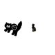 thumbnail image 1 of Reloj de pared acrílico decorativo para dormitorio, estudio, con estatua de gato, figura de resina, escultura animal para estantería o entrada., 1 of 8