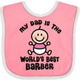 thumbnail image 3 of Inktastic My Daddy Worlds Best Barber Girls Baby Bib, 3 of 4