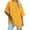 Yellow, variant on Taqqpue Summer Tops for Women Crew Neck Half Sleeve Oversized T Shirt Casual Loose Solid Basic Tops Stylish Tunic Blouse Tee 2025