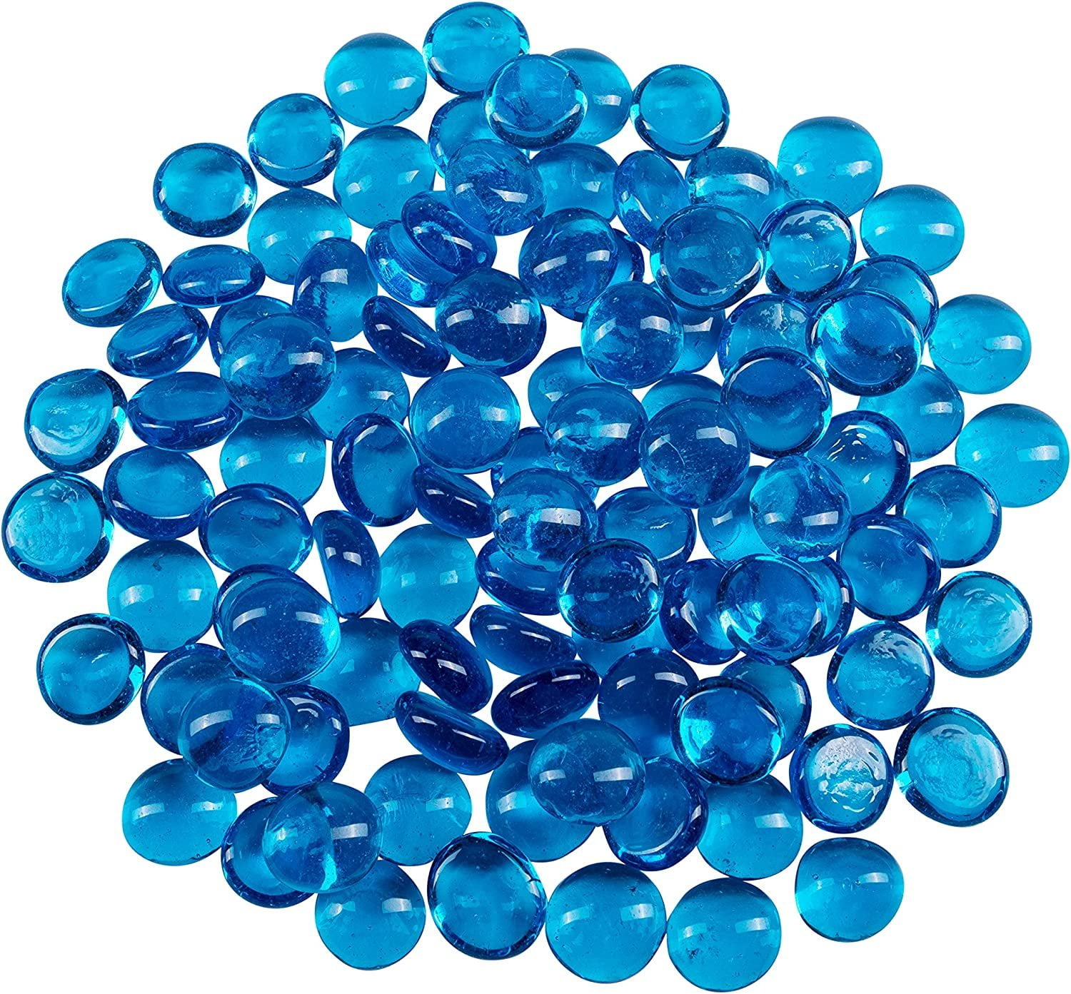 Galashield Blue Flat Glass Marbles for Vases Glass Gems Beads Pebbles