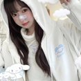 thumbnail image 2 of Kawaii Cute Sanrio Kuromi Mymelody Cinnamoroll Hoodie Zipper Loose Coat Thickening Tide Ins Girl Christmas Gift For Girlfriend, 2 of 6