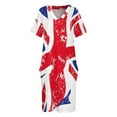 thumbnail image 3 of Union Jack (United Kingdom Flag) Loose Pocket Dress Women"s summer long dress women"s evening dresses, 3 of 6