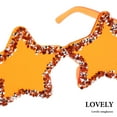 thumbnail image 3 of Masteelf Orange Glasses with Rhinestones for Party Stylish Sunglasses Cool Candy Colors Plastic, 3 of 8