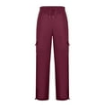 thumbnail image 4 of Patlollav Men Casual Trousers High Waist Drawstring Long Pants With Multi-Pockets, 4 of 4