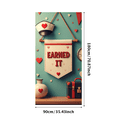 thumbnail image 3 of White Fabric Banner with Red Glittery Earned It Lettering Heart and Star Elements Party Decoration Backdrop for Celebrations Photo Shoots Graduation Parties Valentine Events, 3 of 4
