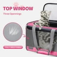 thumbnail image 3 of CshidWorld Cat Carrier, Pet Carrier for Large Cats, Soft-Sided Cat Carrier with a Bowl/Front Storage Bag for Small Medium Cats Dogs up to 20lbs, Collapsible Travel Cat Carrier, TSA Approved(Pink), 3 of 7