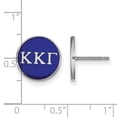 thumbnail image 2 of Sterling S. Rh-plated LogoArt Kappa Kappa Gamma Enameled Post Earrings; for Adults and Teens; for Women and Men, 2 of 2