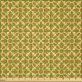 thumbnail image 2 of Ambesonne Art Deco Fabric by the Yard Microfiber, Repeating Floral Pattern, 2 Yards, Pale Coffee and Sand Brown, 2 of 2