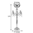thumbnail image 3 of Efavormart 33" Tall Silver Arm Shiny Metal Candelabra Chandelier Votive Candle Holder Wedding Centerpiece, 3 of 6