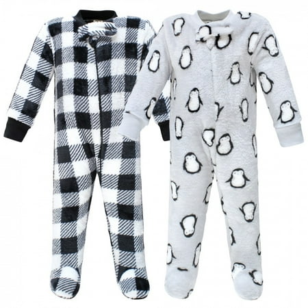 

Hudson Baby Infant Boy Plush Sleep and Play Gray Penguin 0-3 Months